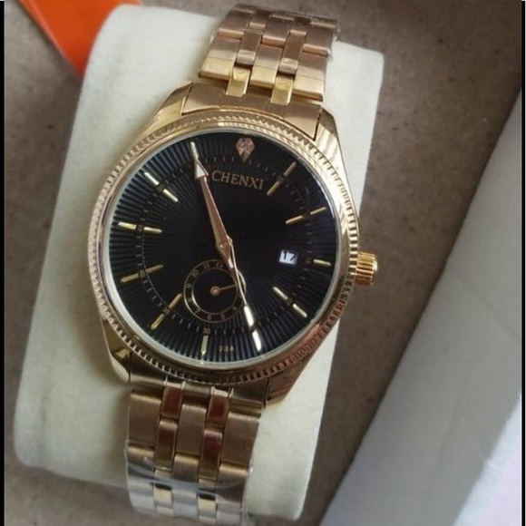 Mens Watches Top Brand Luxury CHENXI Golden Watch - Picture 3 of 7